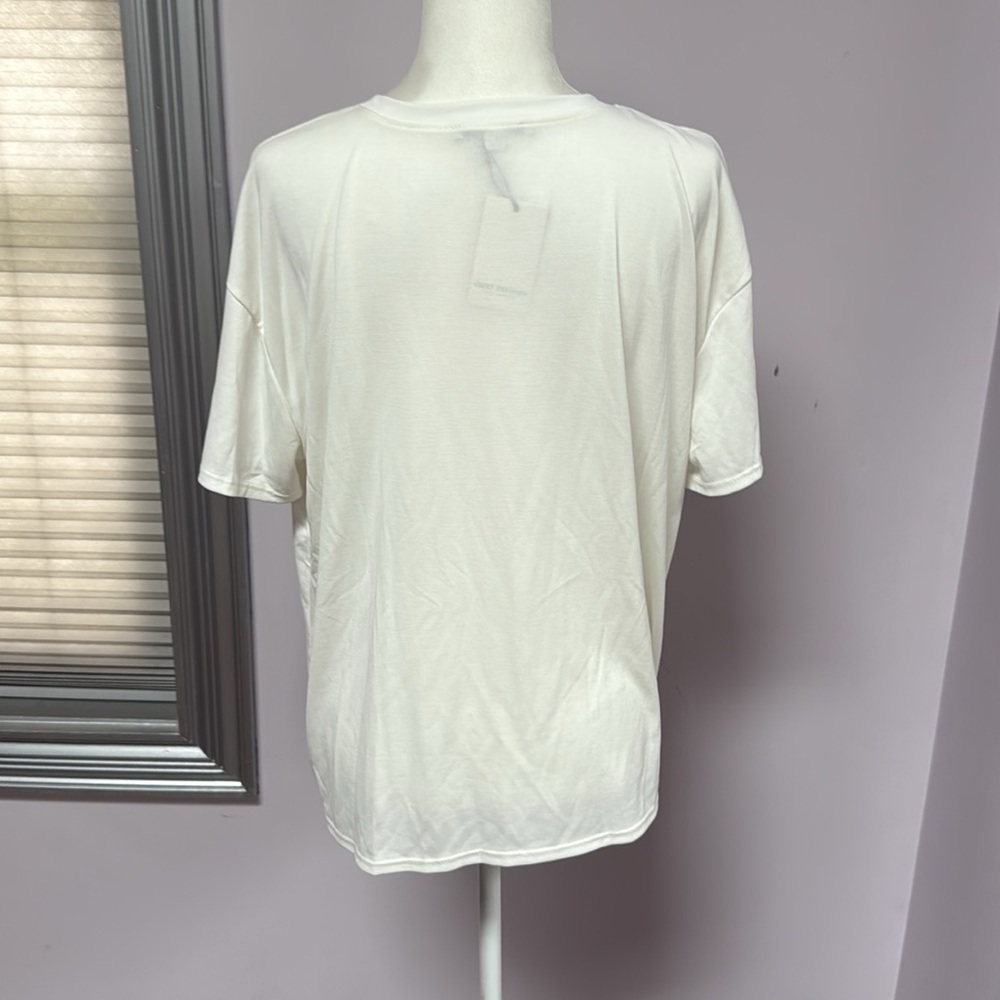 Green Envelope Ivory tennis club Miami oversize T-shirt size L - Picture 4 of 5